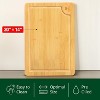 Bamboo Wood Cutting Board Chopping & Serving Board 18" x 12" XL Large - Royal Craft Wood - 3 of 4
