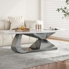 Sintered Stone & Steel Modern Coffee Table - 3 of 4