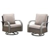 Outdoor Swivel Chair Patio Glider Chair with High Back Chair Set of 2 - 3 of 4