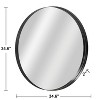 Dovelina Round Aluminum Alloy Deep Framed Bathroom Vanity Mirror Hanging Mirror (Set of 2) - 3 of 4