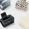 Flower and Glitter Rectangle Mini Claw Hair Clip Set 4pc - Wild Fable™ Black/White - 2 of 2