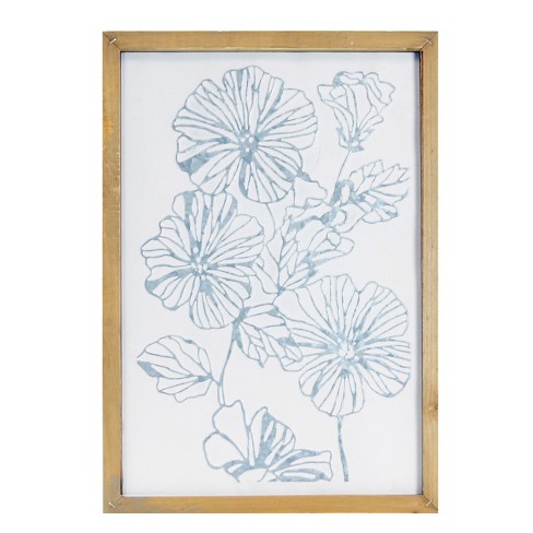 VIP Wood 21 in. Brown Floral Pattern Wall Art - image 1 of 4