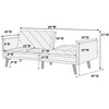 XIYUYEU Modern Adjustable Sofa Bed Convertible Folding Couch with Wooden Leg for Apartment, Living Rooms - 4 of 4