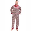 INSPIRE CHIC Men's 2 Pieces Button Down Printing Sleepshirt Casual Pattern Pajamas Set - 2 of 4