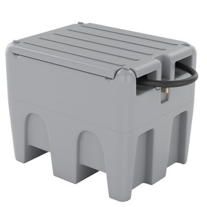 Portable Fuel Tank - 116 Gallon with 12V Electric Transfer Pump (10.6 GPM), Auto Shut-Off Nozzle, 360° Swivel Hose for Truck/Tractor/Farm/Marine - 1 of 4