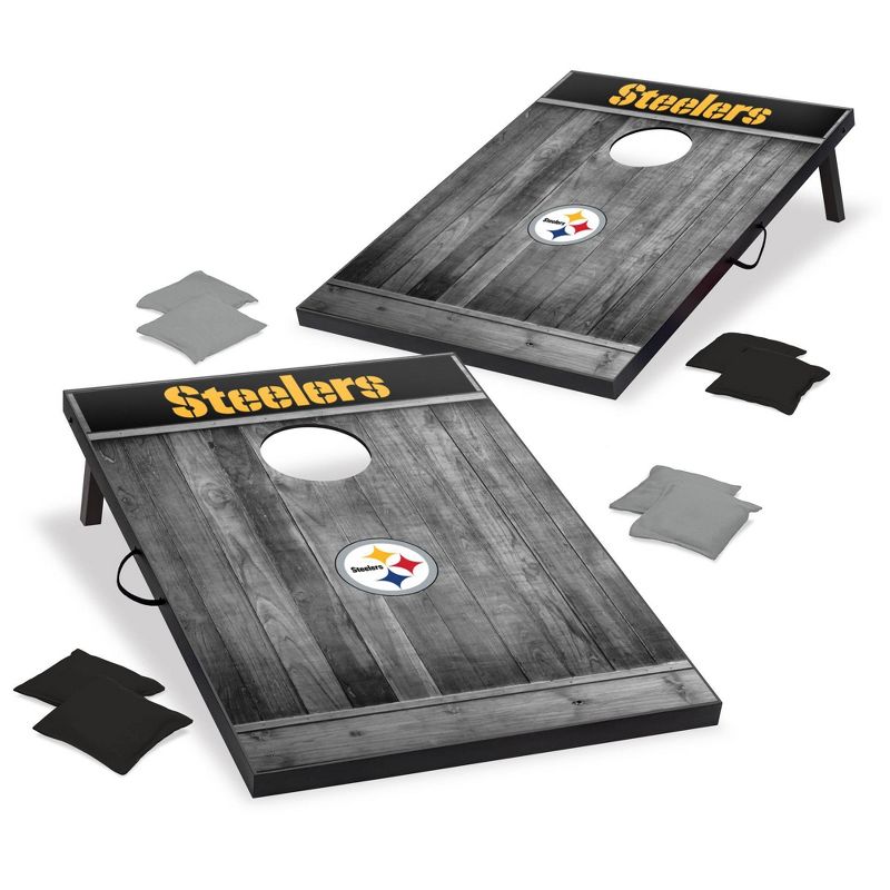 NFL Pittsburgh Steelers 2&#39;x3&#39; Cornhole Board - Gray, 1 of 8