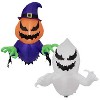 Sunnydaze Pumpkin Jack and Haunted Harold Halloween Window Inflatable Duo - 3 of 4