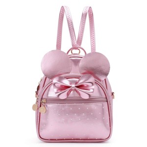NWT Girls Bowknot Polka Dot Pink Mini Backpack Convertible KL928 Bowknot Polka Dot Cute Mini Backpack Small Daypacks  main image 4