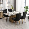 Lyngins Modern Armless Dining Chair Set of 2, High-end Tufted Solid Wood Kitchen Chair with Chrome Steel Legs, Velvet Upholstered Living Room Chair - 4 of 4