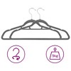 vidaXL 50 pcs Clothes Hanger Set Anti-slip Gray Velvet - 3 of 4