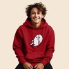 Dalix Giant Ghost Embroidered Hoodie Soft Fleece Hood Sweatshirt Mens - 2 of 4