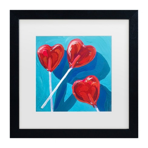 Trademark Fine Art - Key and Sea Heart Lollipops Matted Framed Art - image 1 of 4