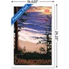 Trends International Lantern Press - Lake Michigan, Sunset on Beach Framed Wall Poster Prints - 3 of 4