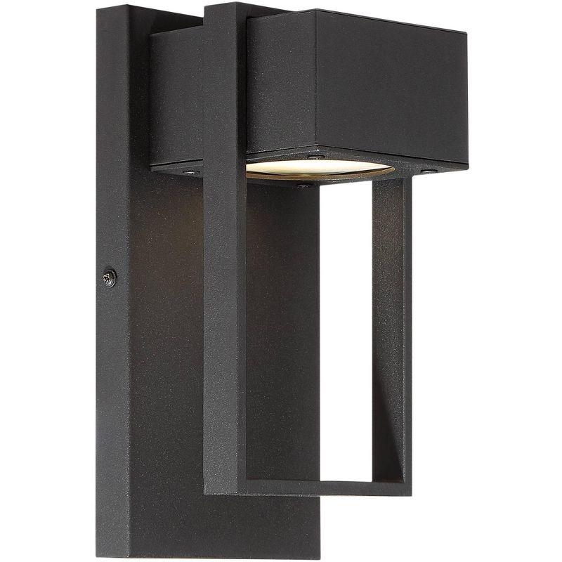 Possini Euro Design Pavel Modern Outdoor Wall Light Fixture Textured Black LED 9 1/2" for Post Exterior Barn Deck House Porch Yard Posts Patio Home, 5 of 8