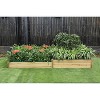 LuxenHome All Wood Two Sections Outdoor Raised Garden Bed Brown - 2 of 4