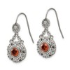 Chisel Stainless Steel Polished Red and Clear Cubic Zirconia Circle Dangle Earrings Shepherd Hook - 4 of 4