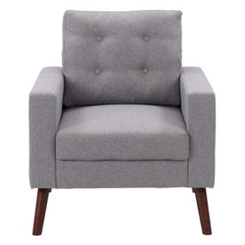 Elwood Tufted Accent Chair Gray - CorLiving