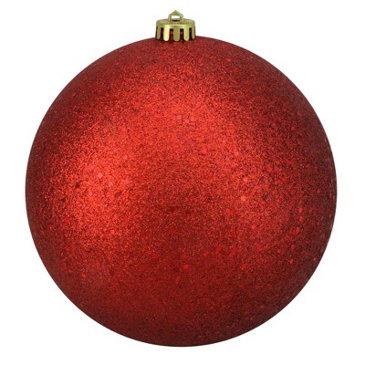 Northlight Holographic Glitter Shatterproof Commercial Christmas Ball Ornament - 8" (200mm) - Red