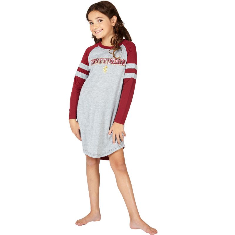Harry Potter Hermione Varsity Gryffindor Quidditch Fantastic Pajama Holiday Nightgown, 3 of 4