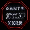 44" LED 'Santa Stop Here' Neon Style Christmas Novelty Light - National Tree Company - 4 of 4