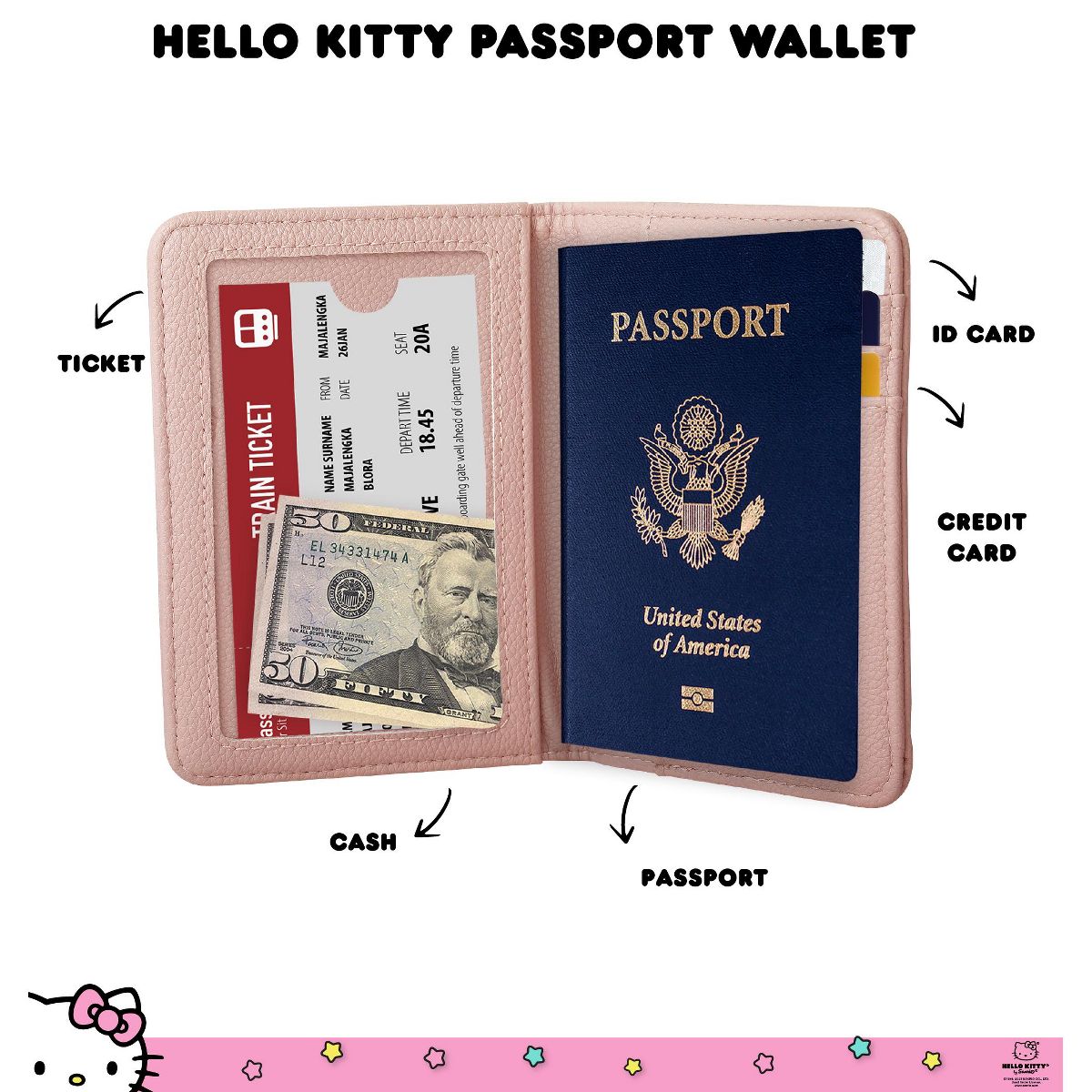 Sanrio Hello Kitty Embossed Passport Holder - thumbnail 9