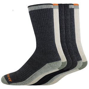 Dickies Men's 6pk Outdoor Navigator Crew Socks - Charcoal Gray 6-12: Midweight Knit, Tagless Design - 1 of 1