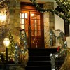 6 ft Pre-Lit Garland with 20 LED Lights Pine Cones Ballfor Fireplace Stair Door - 3 of 4
