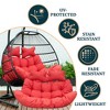 LeisureMod Modern Upholstered 2 Person Hanging Egg Swing Cushion with Headrest Large Breathable Folding Cushion - 3 of 4