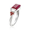 Ross-Simons 3.50 Carat Ruby and .10 ct. t.w. Garnet Ring in Sterling Silver - 3 of 4