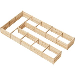 AMERLIFE U-Shaped Raised Garden Bed, 19.6" Deep Box, Free Combination Layout - 1 of 4