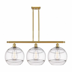 Rochester - 3 Light Stem Hung Island In Industrial Style-13.88 Inches Tall and 38.5 Inches Wide - 1 of 1
