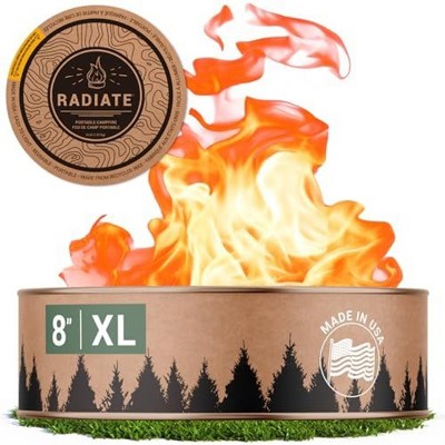 Radiate Portable Campfire As Seen On Shark Tank - Reusable Travel Fire Pit for Camping, Patios, and Beach Days - (XL)
