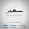 Hike Crew RV Accessories, 14” RV Roof Vent Fan W/LED Light - White - 2 of 4