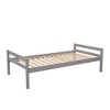 NicBex Twin over Twin Bunk Bed with Desk Pine Bed Frame with 2 Shelves, 4 Drawers, Storage Stairs and Guardrail, No Box Spring Required, Gray - 4 of 4