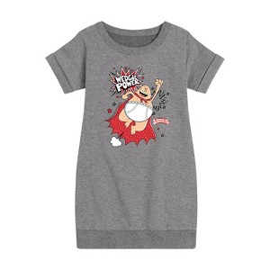 - Captain Underpants - Wedgie Power Graphic Short Sleeve Fleece Dress - 1 of 3