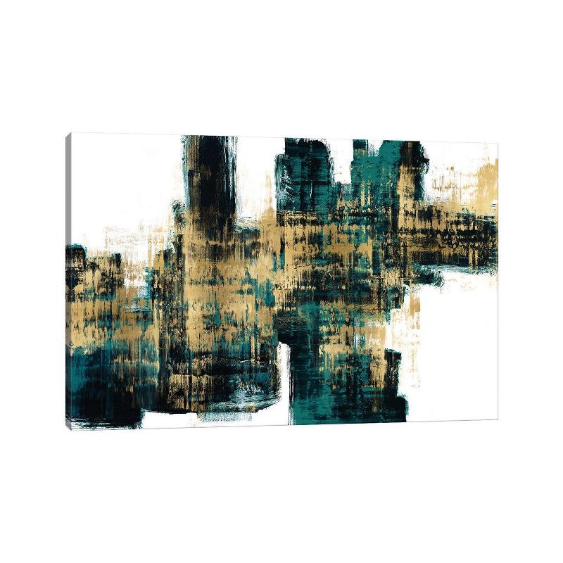 Vibrant Gold on Teal by Alex Wise Unframed Wall Canvas - iCanvas, 1 of 7