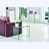 Lirago Tempered Clear Bent Glass End Table-Multi-Purpose Transparent Sofa Table for Living Room & Outdoor 15.8"D * 19.72"L * 18.89"H - 3 of 4