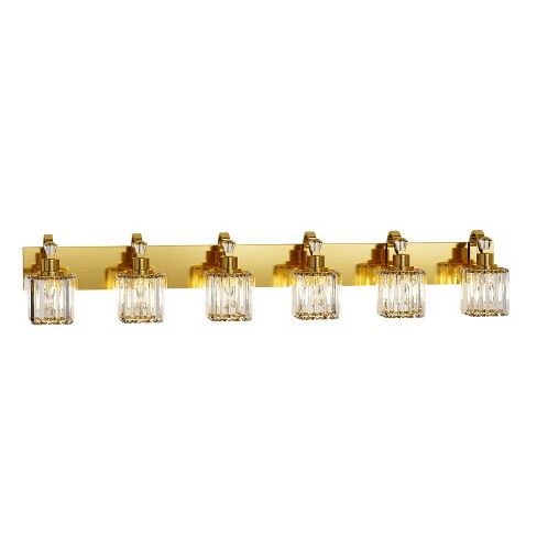 Modern Crystal Bathroom Vanity Lights Gold Bathroom Light Fixtures Crystal Vanity Shower Lights Over Mirror - image 1 of 4