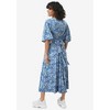ellos Plus Size Knit Midi Dress With Surplice Neckline & Waist Tie - 3 of 4