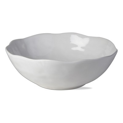tagltd 12" Formoso White Stoneware Round 128oz. Tall Serving Bowl Dish