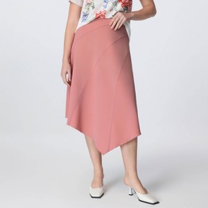 Women's High-Rise Asymmetrical Midi A-Line Skirt - A New Day™ Rose