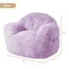 Adults Giant Bean Bag Chair Faux Fur Beanbag Lounge Family Movie Night Chair Lazy Beanbag Couch for Living Room Balcony, Purple - 3 of 4