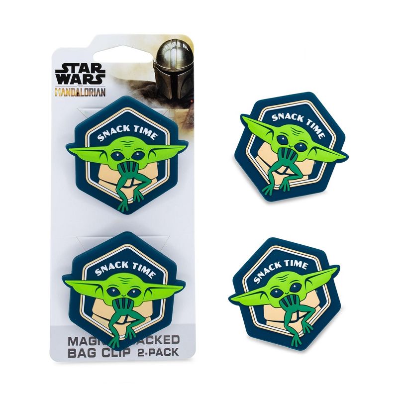 ICUP, Inc. Star Wars: The Mandalorian Grogu "Snack Time" Magnetic Chip Clips | Set of 2, 2 of 9