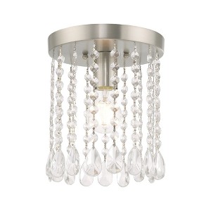 Livex Lighting Elizabeth 1 - Light Flush Mount in  Brushed Nickel - 1 of 4