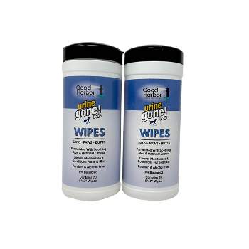 Urine Gone Pet Wipes for Ears, Paws and Butts - 2pk