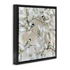 Stupell Industries Chickadee Birds on Branches Floating Frame Canvas Art, Black, 25" x 25" - 2 of 4