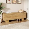 Tribesigns 47.2" Entryway Bench, Wooden End of Bed Bench for Bedroom, Farmhouse Shoe Bench for Hallway, Living Room, Dining Room, Easy Assembly - 2 of 4