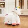 Qaba 6V Battery Powered Kids Electric Ride on Animal Toy with Music Forward, Foot Pedal for Girls Boys Aged 18-36 Months - 2 of 4