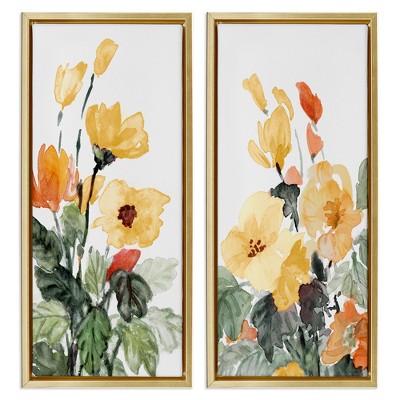 Stupell Industries Yellow Spring Flowers, 15" x 31"