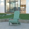 Emma and Oliver All-Weather Poly Resin Folding Adirondack Chair - Patio Chair - 2 of 4